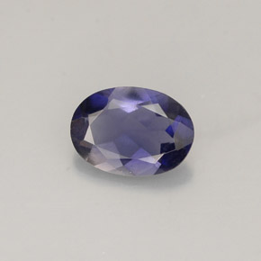 Iolite violet naturelle coupe ovale, 0,56 ct, VS