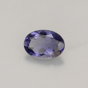 Iolite violet naturelle coupe ovale, 0,59 ct, VS