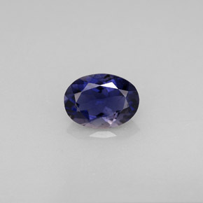 Iolite bleue naturelle coupe ovale, 0,63 ct, VS-SI