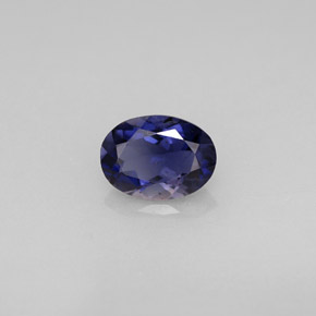 Iolite bleue naturelle coupe ovale, 0,63 ct, VS-SI