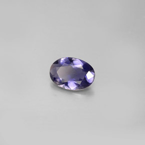 Iolite bleue naturelle coupe ovale, 0,47 ct, VS