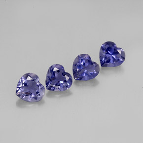 Achetez naturel ct Violet Bleu Iolite gems, Forme de coeur, En provenance Madagascar chez GemSelect. En stock, livraison internationale!