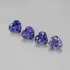 Achetez naturel ct Violet Bleu Iolite gems, Forme de coeur, En provenance Madagascar chez GemSelect. En stock, livraison internationale!