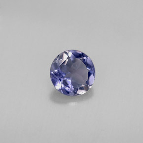 Iolite bleu violet naturelle coupe roude, 0,39 ct, VS