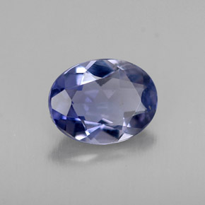 Iolite bleue naturelle coupe ovale, 0,83 ct, VVS-VS