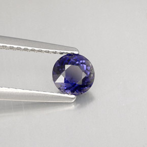 Iolite Violet Bleu naturelle Coupe roude, 0.44 ct, VS