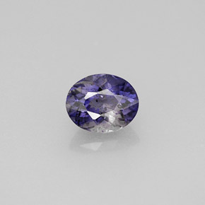 Iolite bleue naturelle coupe ovale, 0,78 ct, VS