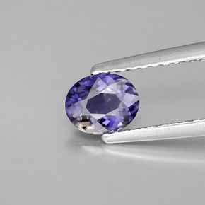 Iolite Violet Bleu naturelle Coupe ovale, 0.47 ct, VVS