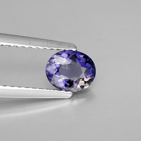 Iolite Violet Bleu naturelle Coupe ovale, 0.47 ct, VVS