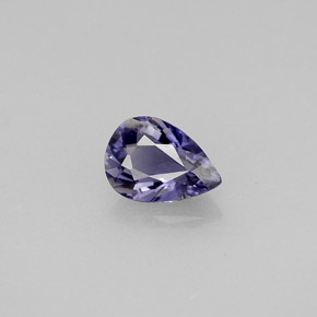 Iolite violet naturelle en forme de poire, 0,61 ct, VS