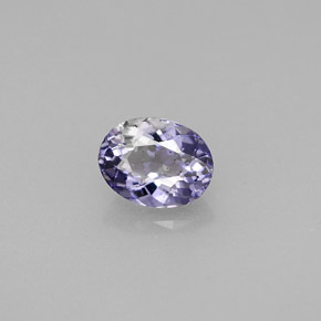Iolite violet naturelle coupe ovale, 0,75 ct, VS