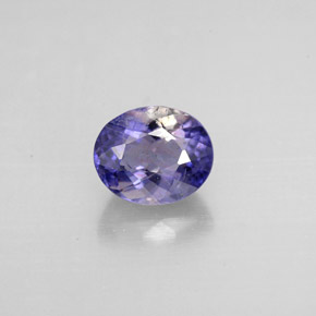 Iolite violet naturelle coupe ovale, 0,92 ct, VS-SI
