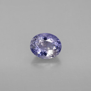 Iolite violet naturelle coupe ovale, 0,65 ct, VS