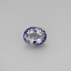 Iolite violet naturelle coupe ovale, 0,52 ct, VVS-VS