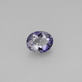 Iolite violet naturelle coupe ovale, 0,52 ct, VVS-VS