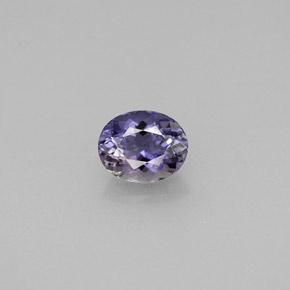 Iolite violet naturelle coupe ovale, 0,52 ct, VS