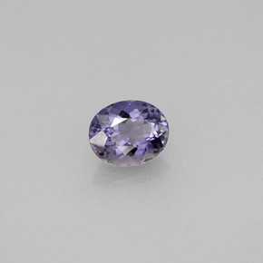 Iolite violet naturelle coupe ovale, 0,52 ct, VS