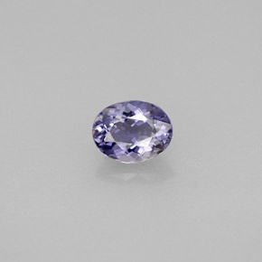 Iolite violet naturelle coupe ovale, 0,47 ct, VS