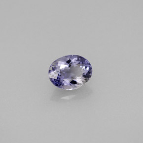 Iolite violet naturelle coupe ovale, 0,47 ct, VS