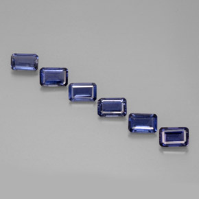 Achetez naturel ct bleue iolite gems, taille émeraude, en provenance madagascar chez gemselect. en stock, livraison internationale!