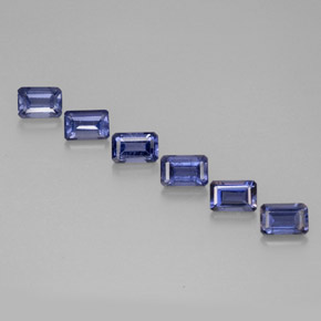 Achetez naturel ct bleue iolite gems, taille émeraude, en provenance madagascar chez gemselect. en stock, livraison internationale!