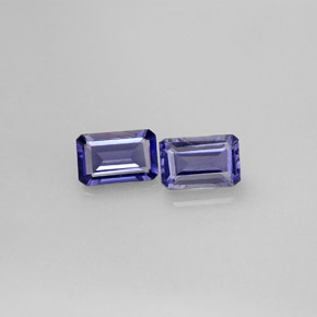 Achetez naturel ct bleue iolite gems, taille émeraude, en provenance madagascar chez gemselect. en stock, livraison internationale!