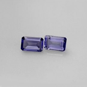 Achetez naturel ct bleue iolite gems, taille émeraude, en provenance madagascar chez gemselect. en stock, livraison internationale!