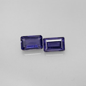 Achetez naturel ct bleue iolite gems, taille émeraude, en provenance madagascar chez gemselect. en stock, livraison internationale!