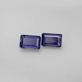 Achetez naturel ct bleue iolite gems, taille émeraude, en provenance madagascar chez gemselect. en stock, livraison internationale!
