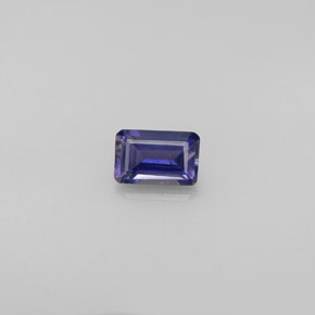 Iolite bleue naturelle taille émeraude, 0,50 ct, VS