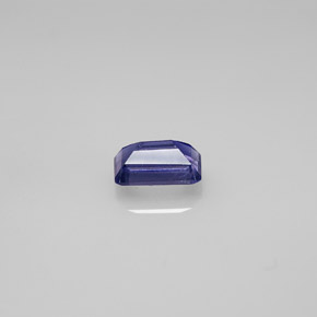 Iolite bleue naturelle taille émeraude, 0,50 ct, VS