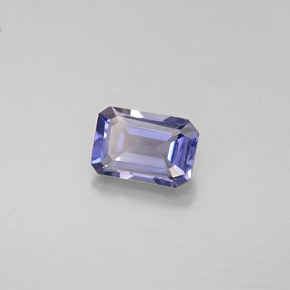 Iolite bleue naturelle taille émeraude, 0,45 ct, VS