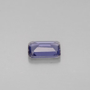 Iolite bleue naturelle taille émeraude, 0,36 ct, VS
