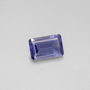 Iolite bleue naturelle taille émeraude, 0,42 ct, VS