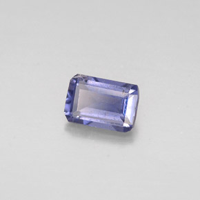 Iolite bleue naturelle taille émeraude, 0,46 ct, VS