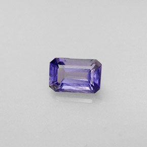 Iolite bleue naturelle taille émeraude, 0,48 ct, VS