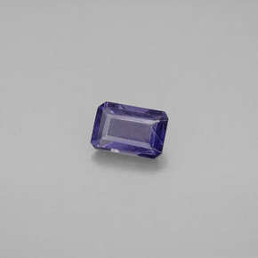 Iolite bleue naturelle taille émeraude, 0,51 ct, VS
