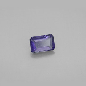 Iolite bleue naturelle taille émeraude, 0,51 ct, VS