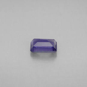 Iolite bleue naturelle taille émeraude, 0,51 ct, VS