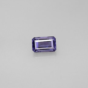 Iolite bleue naturelle taille émeraude, 0,52 ct, VS