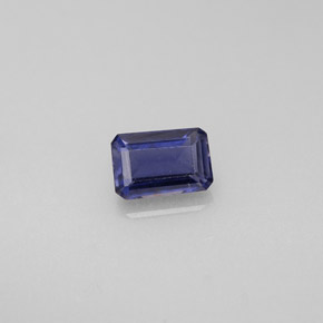 Iolite Violet Bleu naturelle Taille émeraude, 0.51 ct, VS