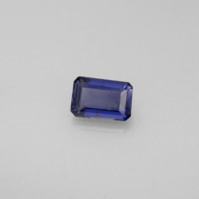 Iolite Violet Bleu naturelle Taille émeraude, 0.51 ct, VS