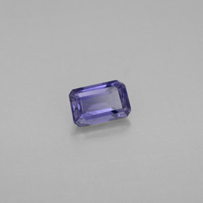 Iolite bleue naturelle taille émeraude, 0,47 ct, VS