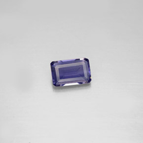 Iolite bleue naturelle taille émeraude, 0,45 ct, VS