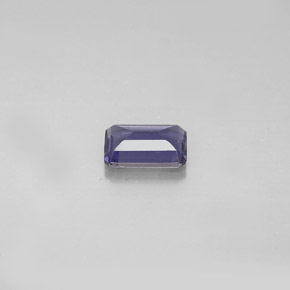 Iolite bleue naturelle taille émeraude, 0,45 ct, VS
