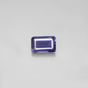 Iolite Violet Bleu naturelle Taille émeraude, 0.51 ct, VS