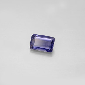 Iolite Violet Bleu naturelle Taille émeraude, 0.51 ct, VS