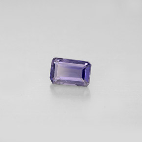 Iolite bleue naturelle taille émeraude, 0,48 ct, VS-SI