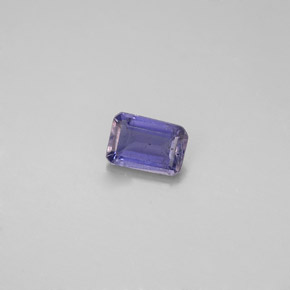 Iolite bleue naturelle taille émeraude, 0,44 ct, VS