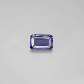 Iolite bleue naturelle taille émeraude, 0,44 ct, VS